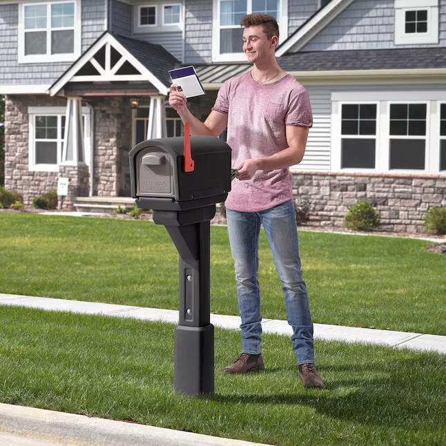 Step2 MailMaster Plastic Standard Mailbox Black