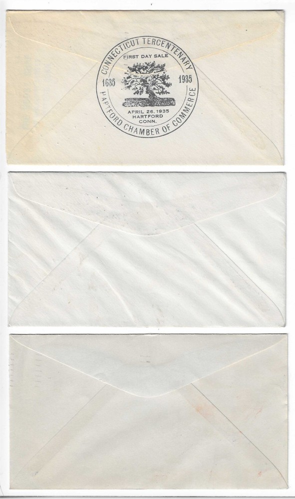 FDC's 772-1 , 772-1 , 772-19 -- Connecticut -- 1st cachets