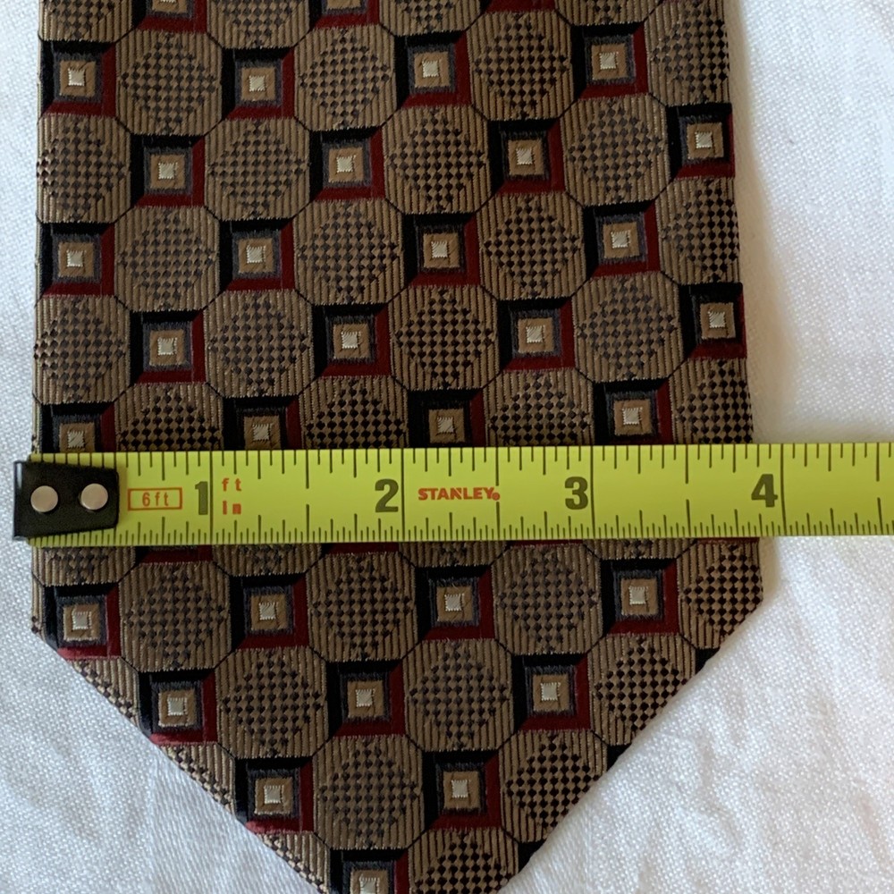 DC Daniel Craig 007 Men’s Silk Tie Geometric Multicolor