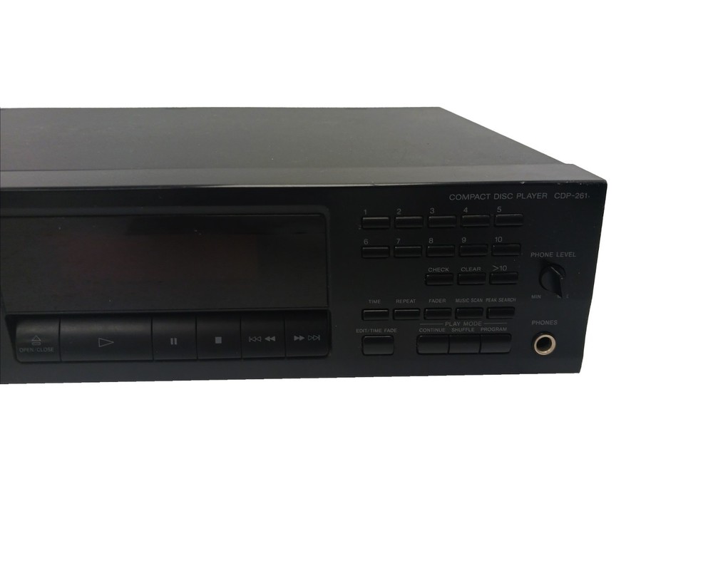 Sony CDP-261 Single Disc CD Player with Remote & Cables Vintage 1990s