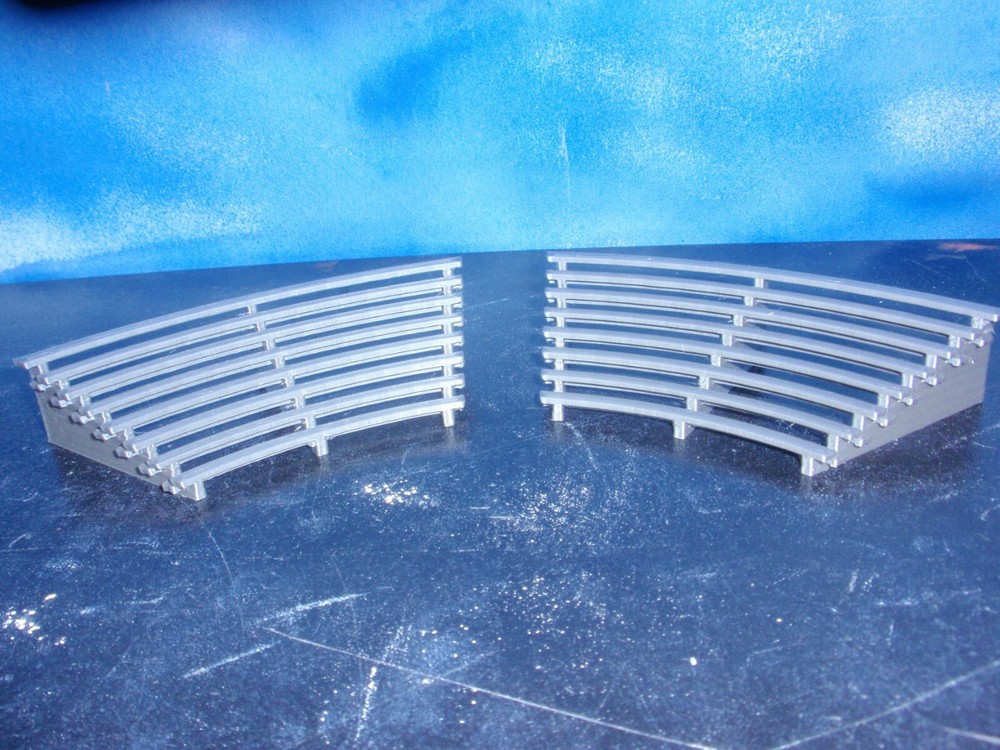 HO Scale Curved Bleachers 2 Pack - Custom colors - Type #4