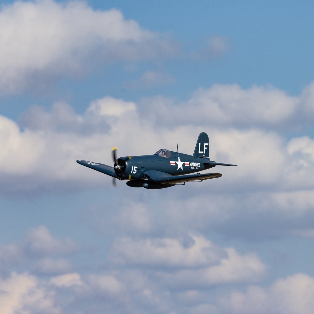 E-flite RC Airplane F4U-4 Corsair 1.2m BNF Basic with AS3X and SAFE Select