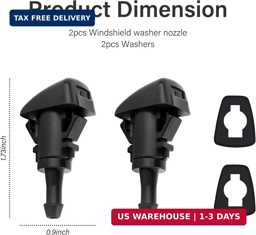2PCS Front Windshield Washer Nozzle Compatible with Chrysler Dodge Ram,Car Winds
