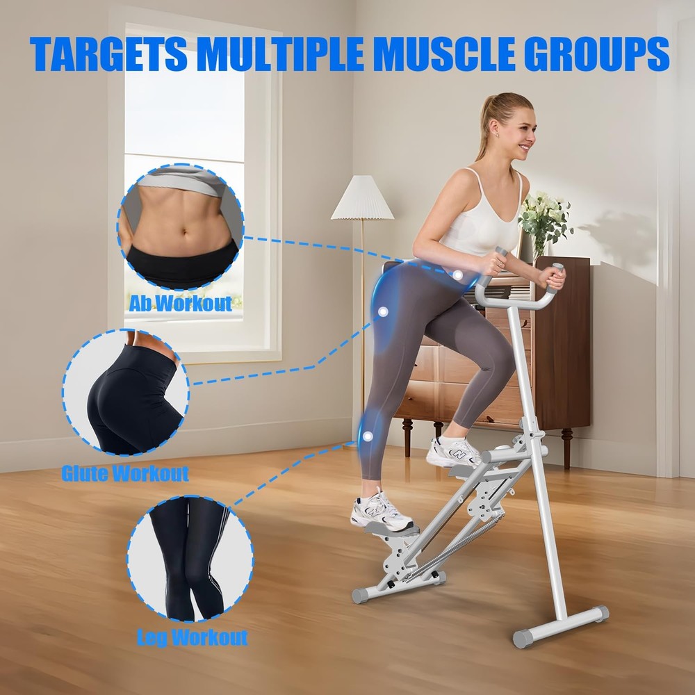 Stair Stepper for Home, 3 Adjustable Resistance, Stepper with Handlebar Folda...