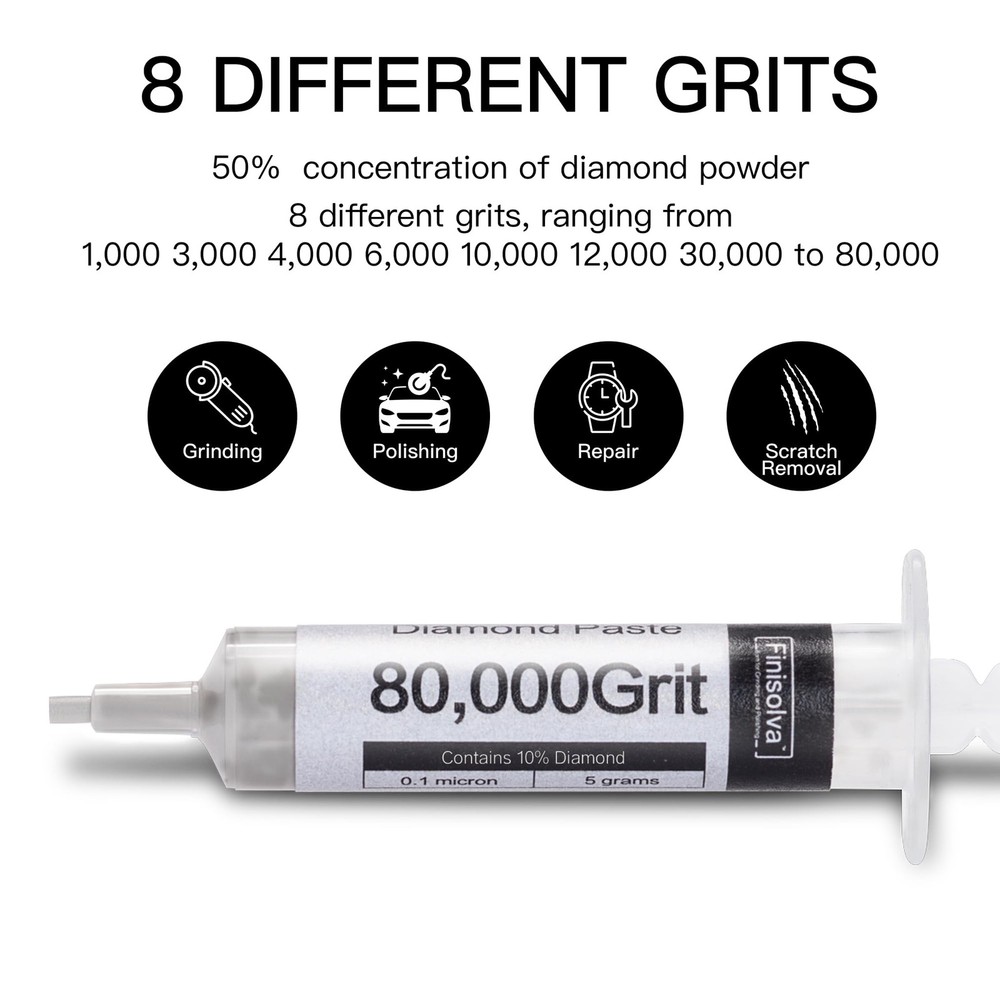 8 Pack Diamond Polishing Compound Genuine 50% Concentration Paste...