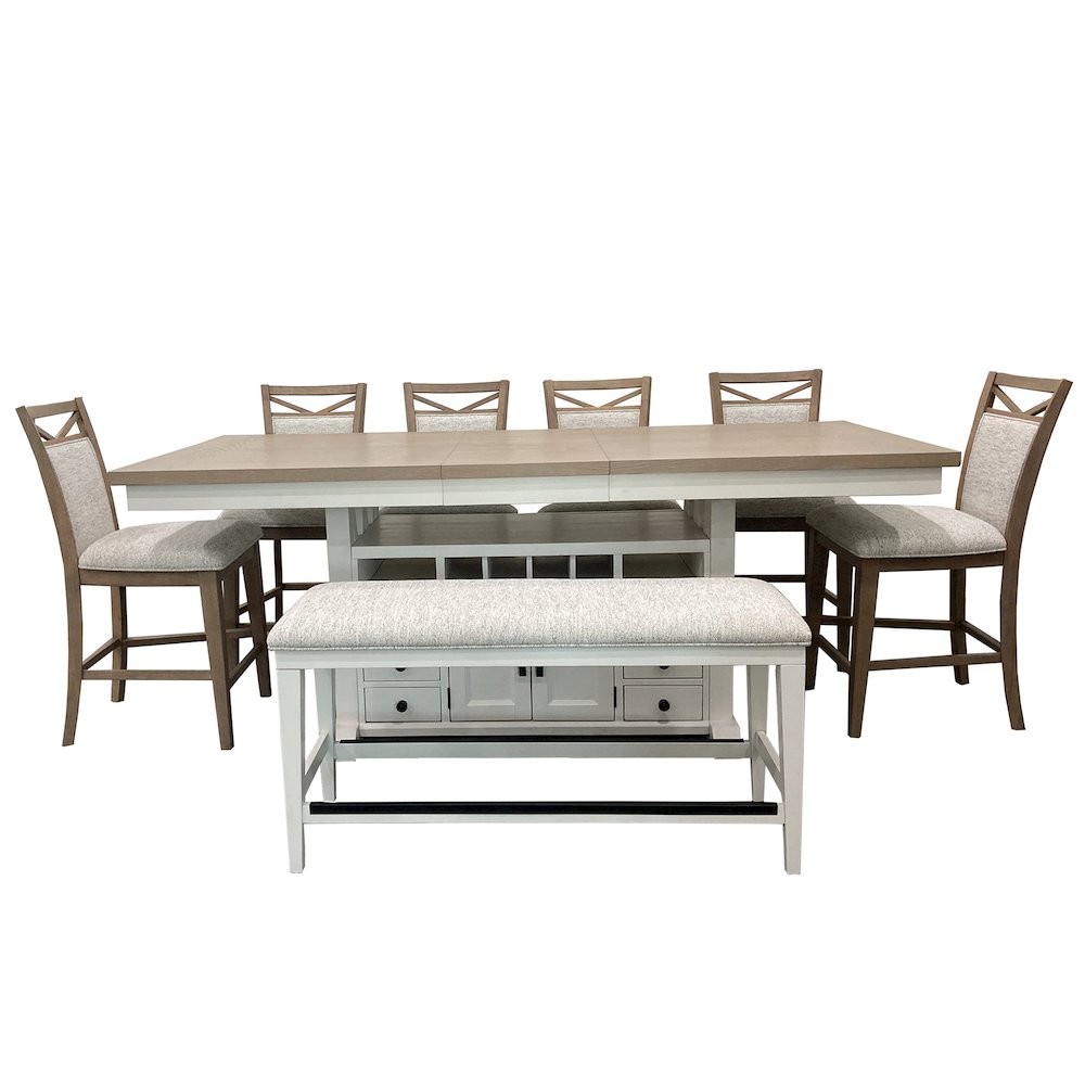 Modern Dining 49 In. Upholstered Counter Bench