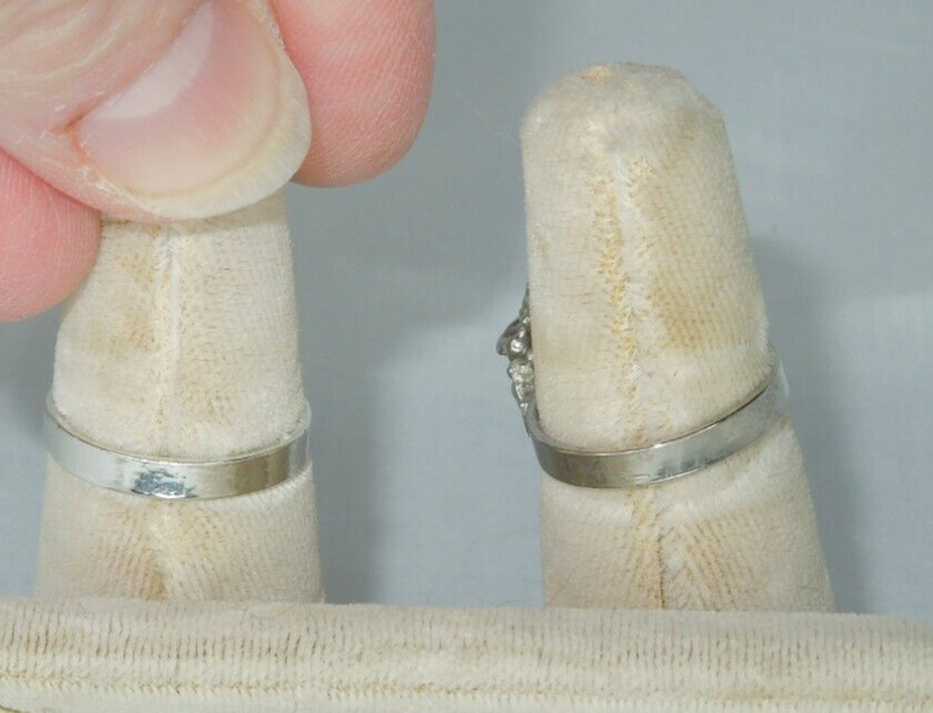 2 Ring Blanks Settings Cabochon Adjustable silver Plated Brass NEW 85V