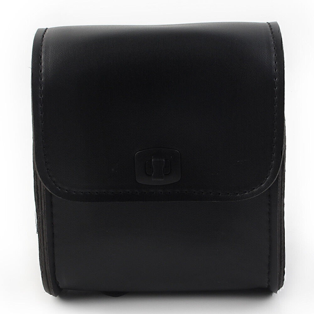 Saddle Luggage Pu Leather Side Tool Bag Storage Black Motorcycle