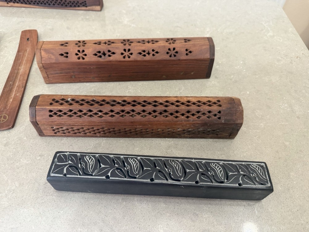 Vintage Incense Boxes/ Stick Holders