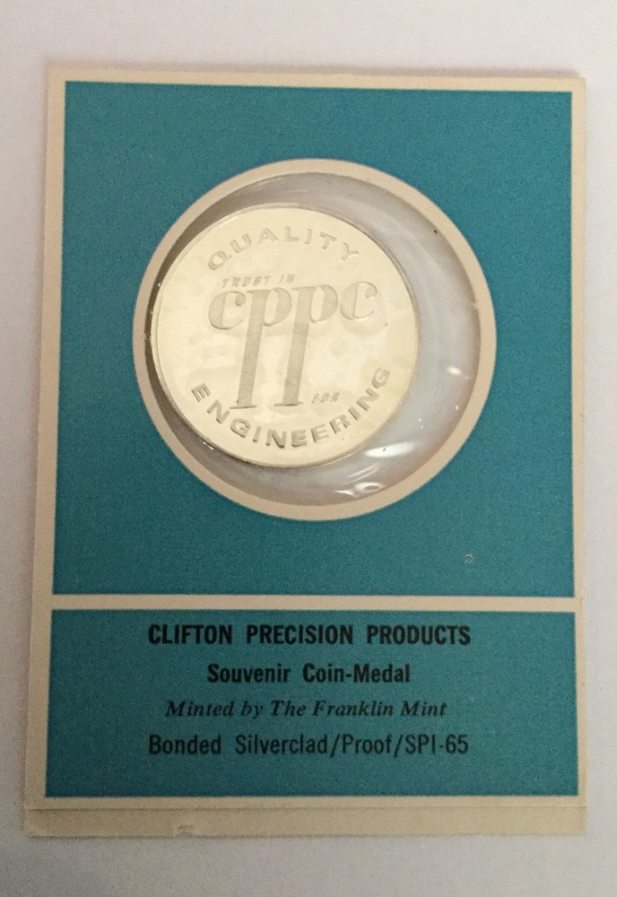 Clifton Precision Products Company CPPC Quality Engineering Coin Medal