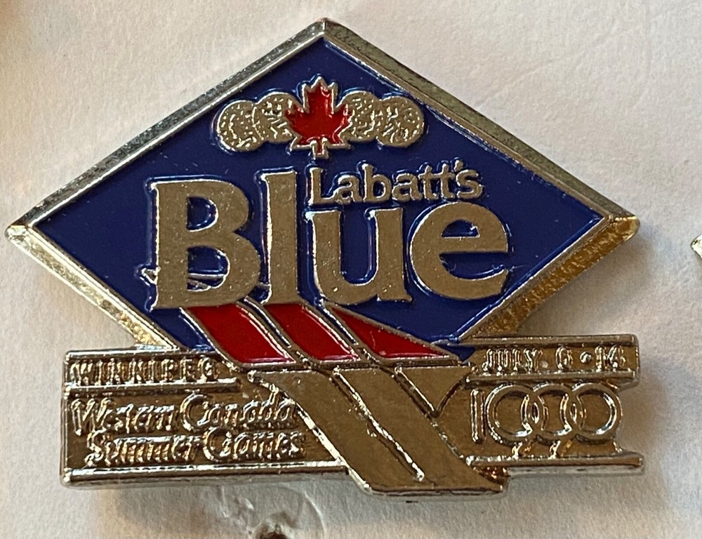 CANADA BEER PINS - LABATT`S BLUE BEER PIN ....