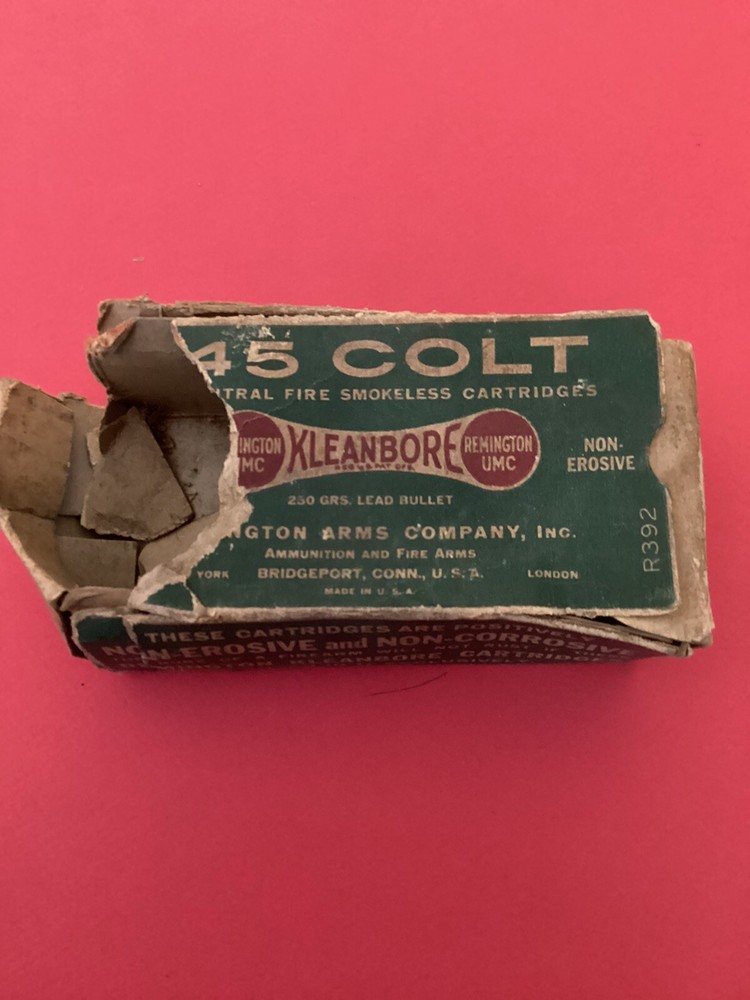 EMPTY Ammo Box REMINGTON KLEANBORE 45 Colt