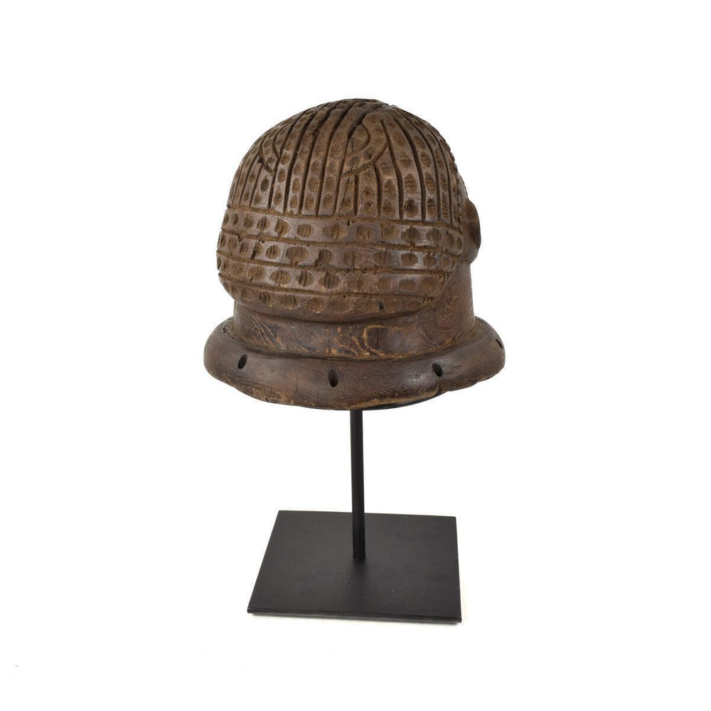 Tabwa Helmet Mask on Custom Stand Congo
