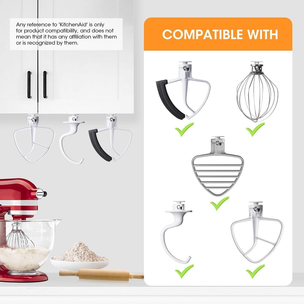 4 Pack Stand Mixer Attachment Holder Compatible with KitchenAid Mixer Tools