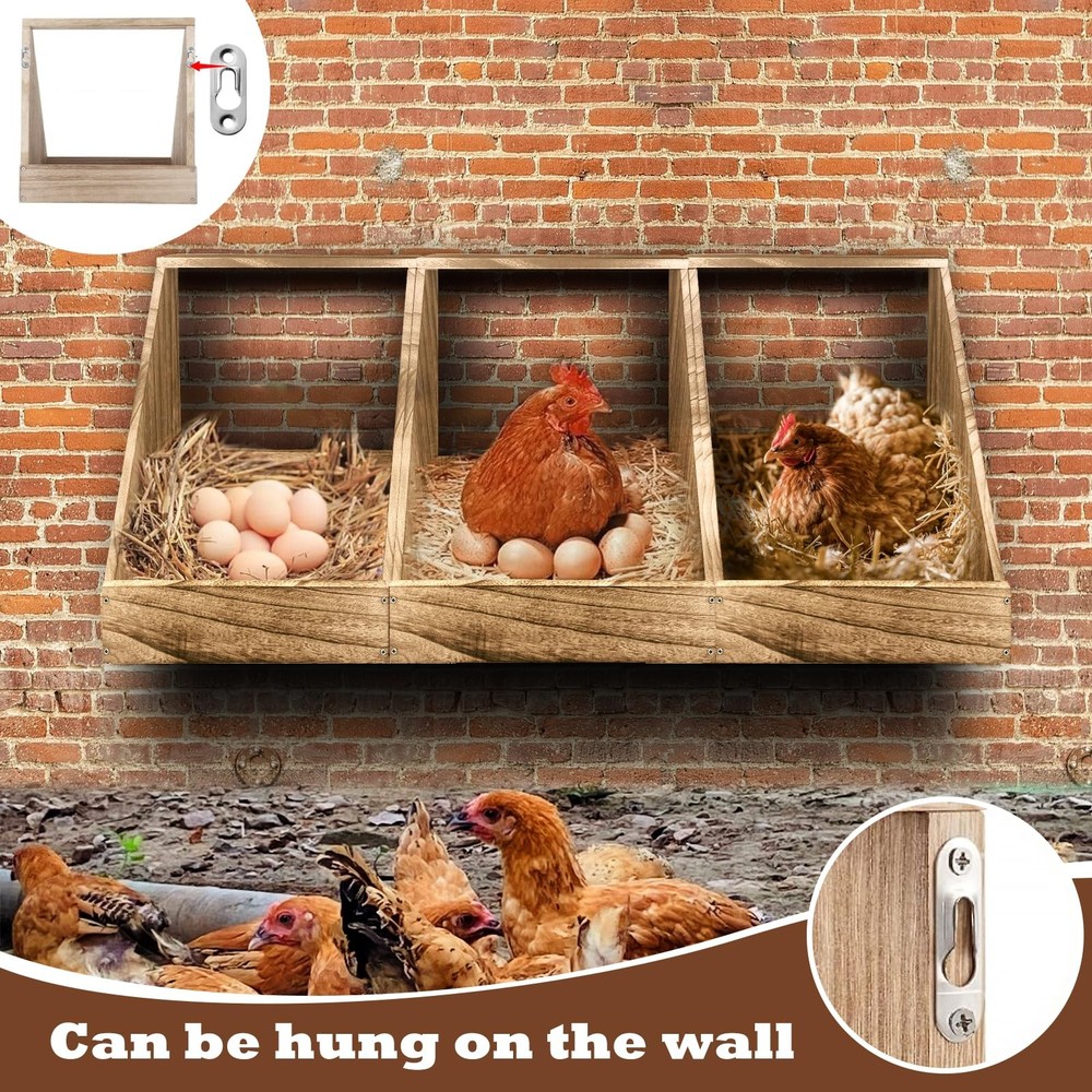 Comfortable Nesting Box for Backyard Chickens, Ducks, and Poultry Coop Hens