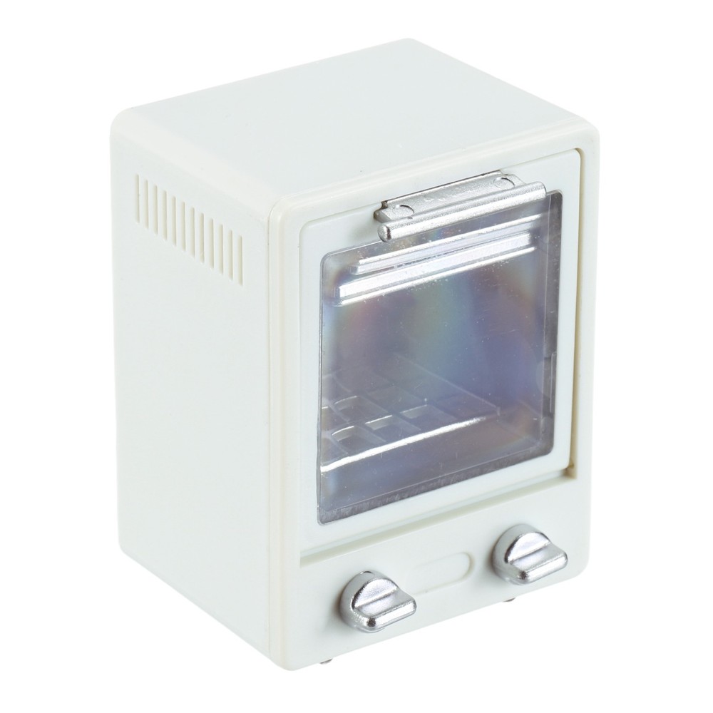 Miniature Play Kitchen Accessory, Plastic Toaster Oven Cookware, White