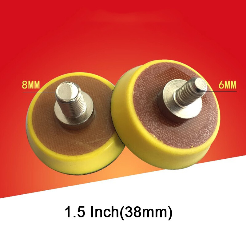 25-150mm 1"-6" Hook Loop Sanding Discs Backing Pad For Drill Grinder M6 M8 Shank