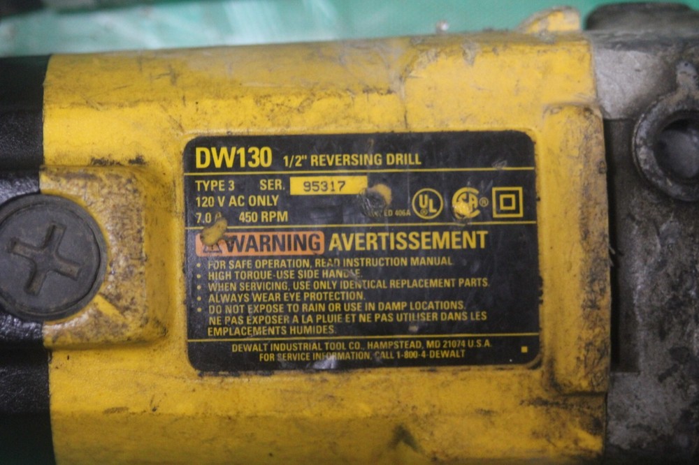 DeWalt 1/2" Heavy Duty Reversing Spade Handle Drill DW130