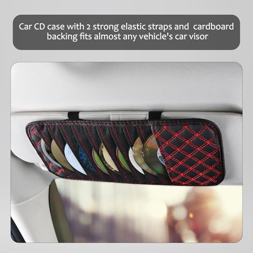 DVD Vehicle Visor, Large Capacity CD Visor Case, Waterproof Car Sunvisor CD