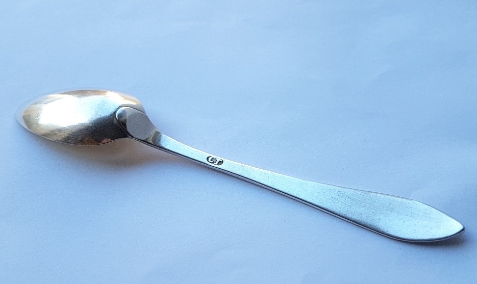 1. Teaspoon/ Coffee Spoon/ Spoon, Silver, around 1850 K312