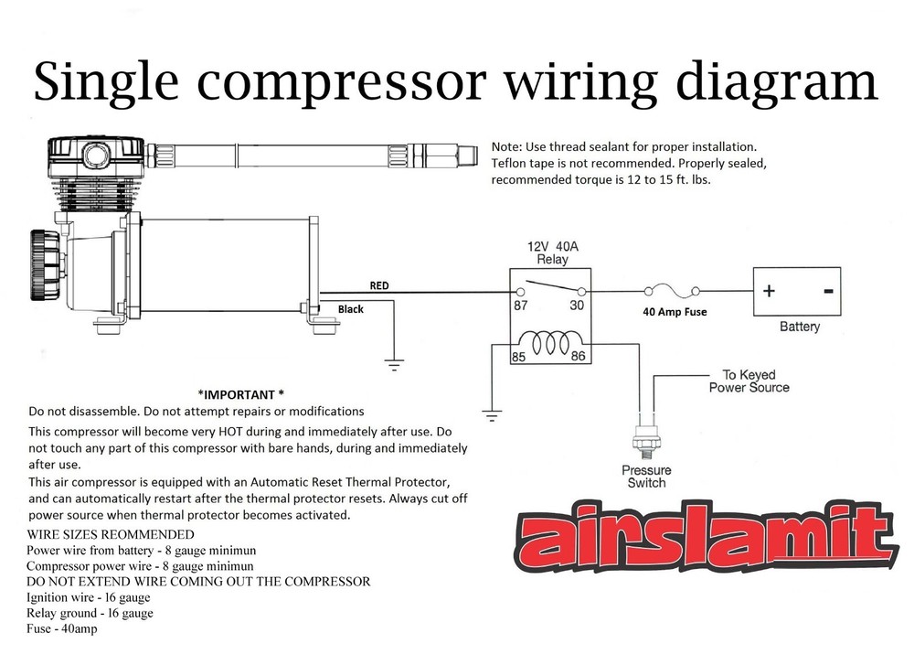 airmaxxx Chrome 480 Air Compressor 165/200 Pressure Switch & Relay Kit
