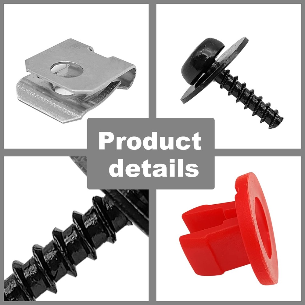 30pcs Engine Splash Shield Guard Undertray Cover Screws Bolt One Size, Red