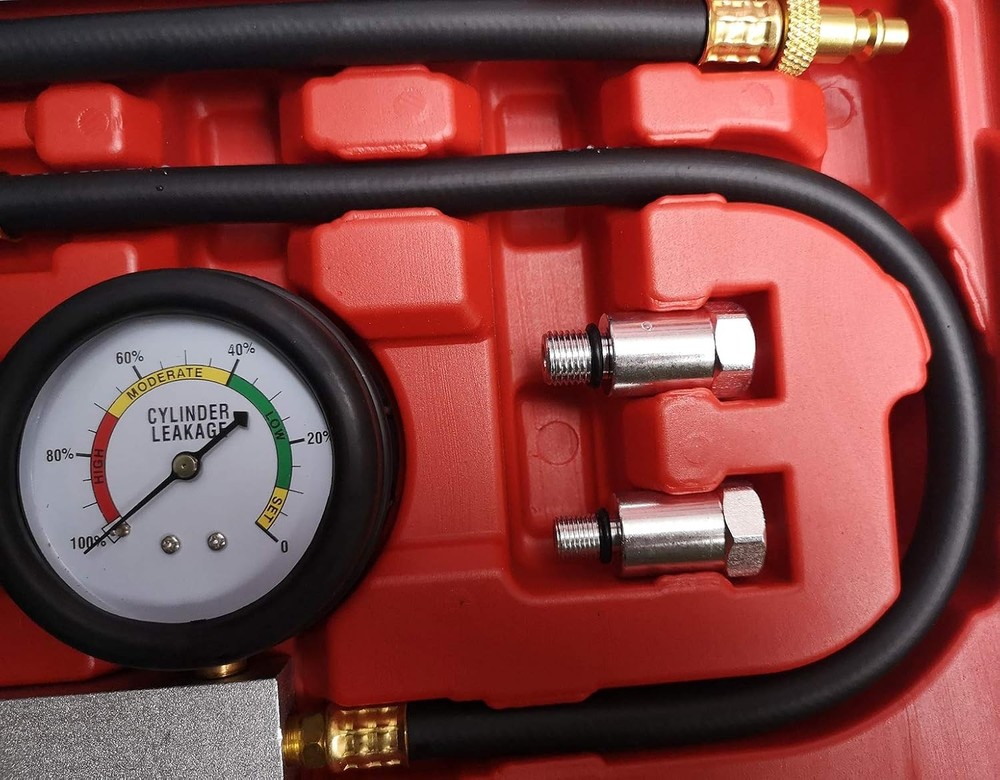 Cylinder Leak Down Tester,Compression Test kit - Engine Dual Gauge...