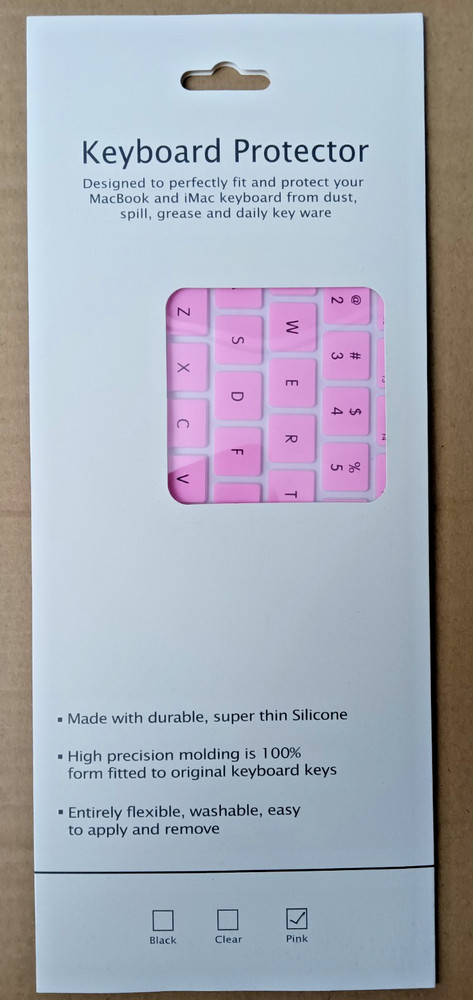 *READ DESCRIPTION* APPLE MACBOOK/iMac SILICONE KEYBOARD SKIN/PROTECTOR PINK NEW!