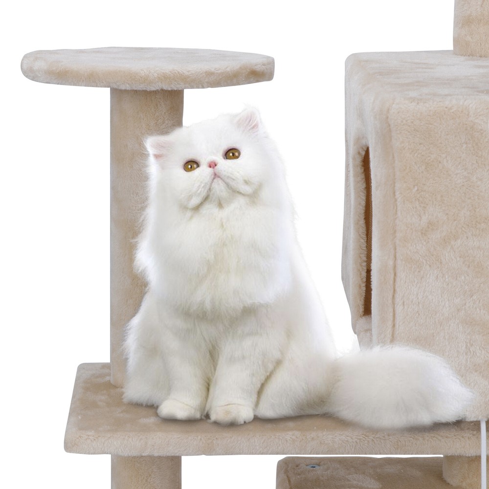 Multi-level Scratching Board 52" Cat Tree Tower for Multiple Cats W/Sisal Posts