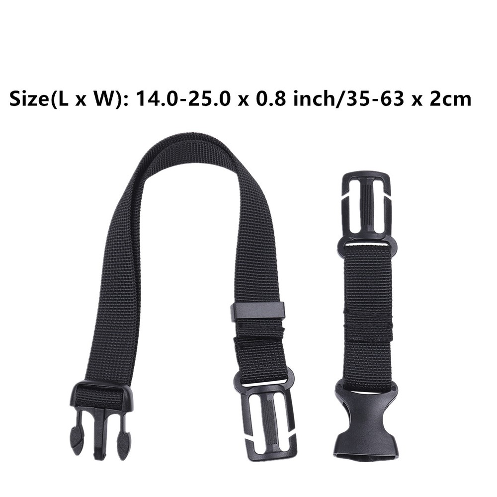 US Adjustable Backpack Sack Bag Webbing Sternum Buckle Clips Straps Chest Black