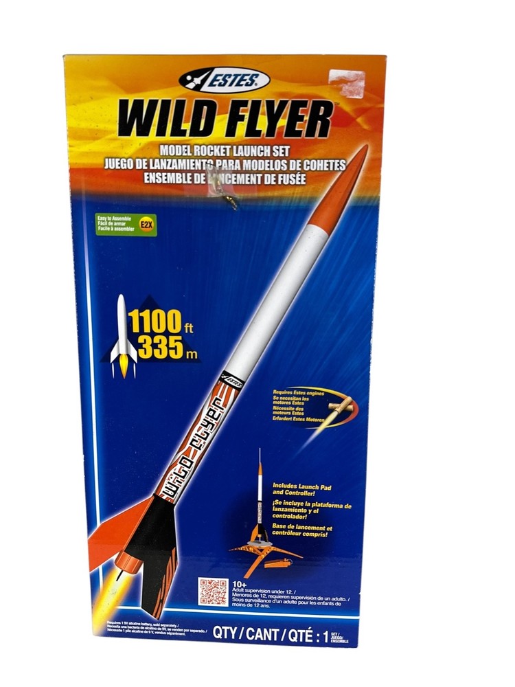 Estes Wild Flyer Rocket Kit Including Launch Pad New In Box