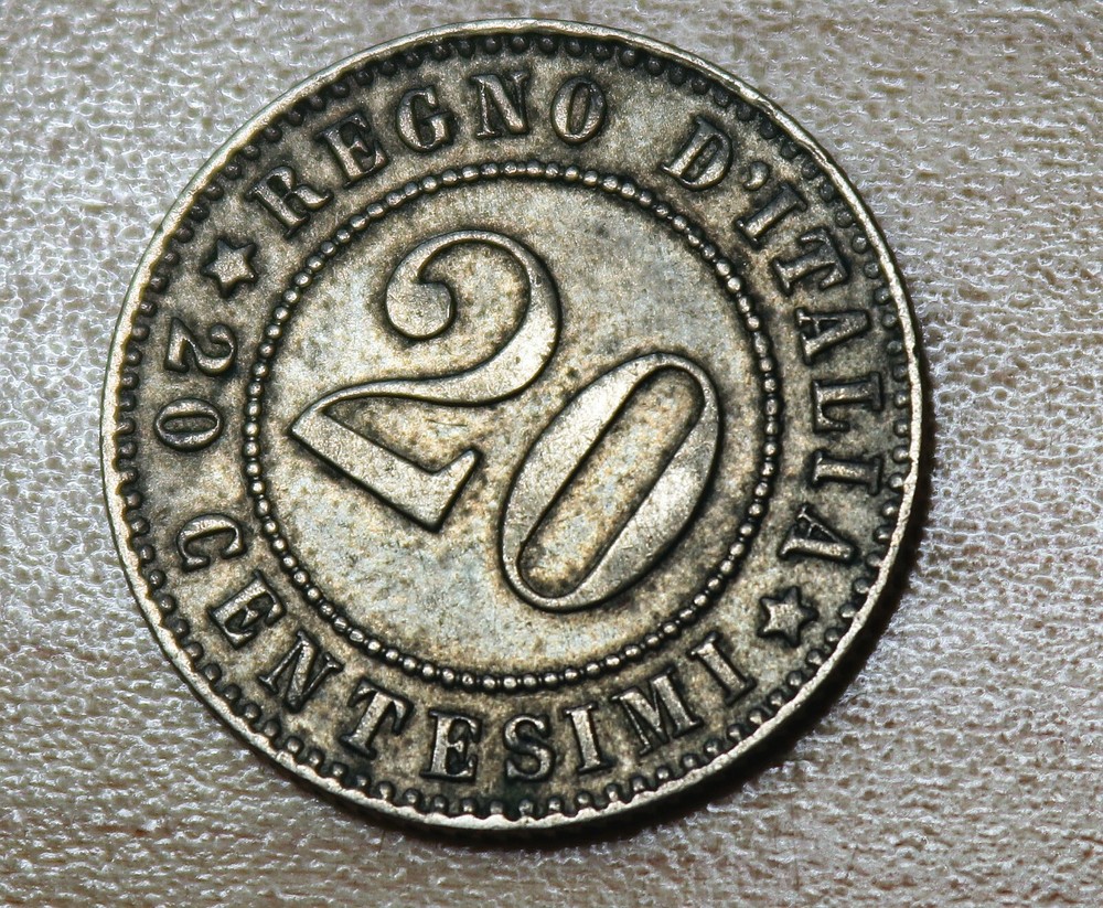 1894 R Italy 20 Centesimi