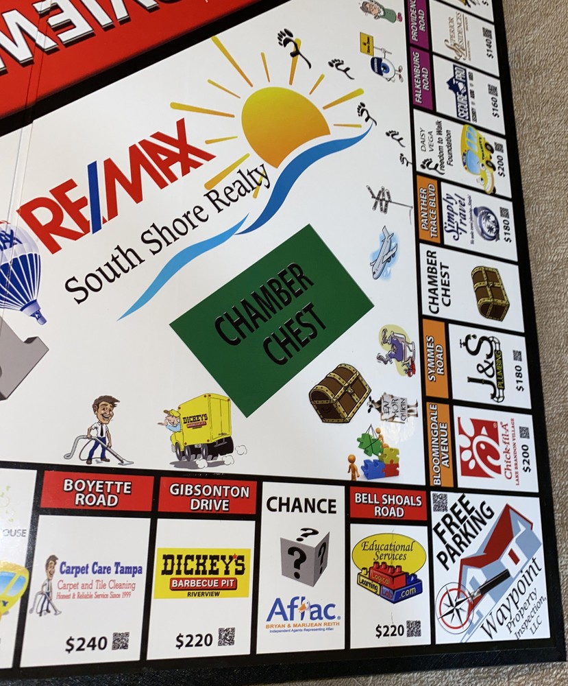 Riverview-opoly Replacement Game Board