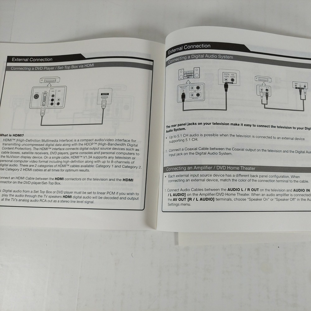 NuVision Lucidium TV Owners Manual & Quick Start Guide