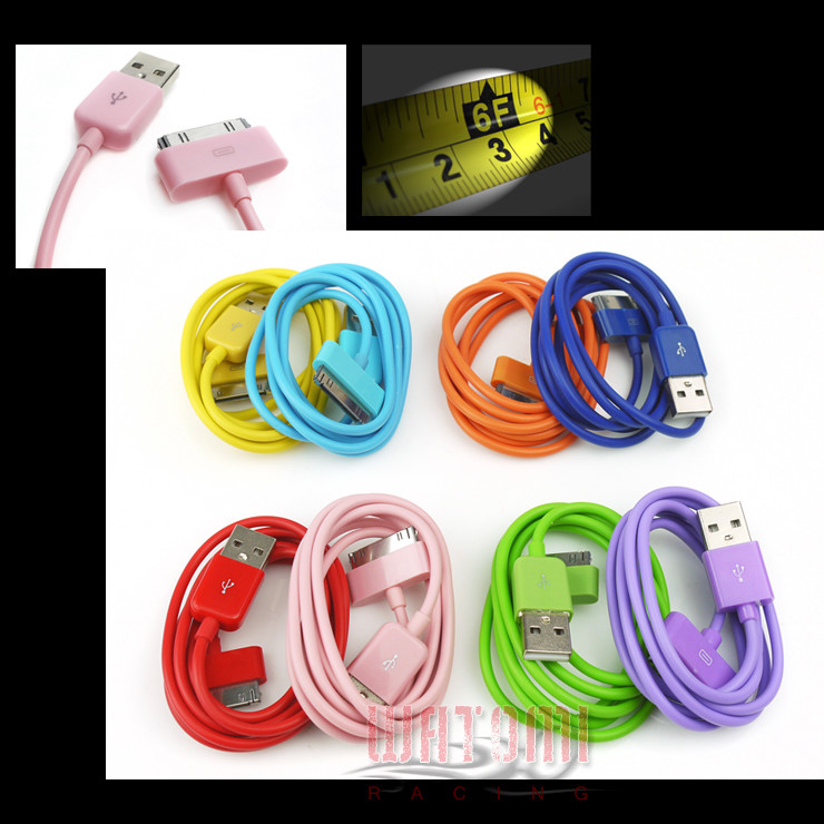 6FT 30PIN USB SYNC DATA POWER CHARGER CABLE IPHONE 4S 4 3GS IPOD TOUCH NANO IPAD