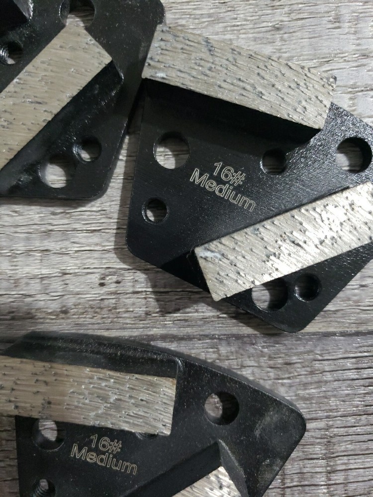 3 Pcs Trapezoid Genenal Sintering Diamond Grinding Disc Block for..(16#-Medium)