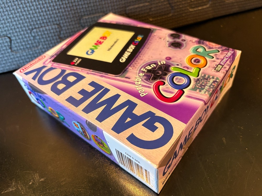 1999 Game Boy Color (Atomic Purple) - Empty custom design display box