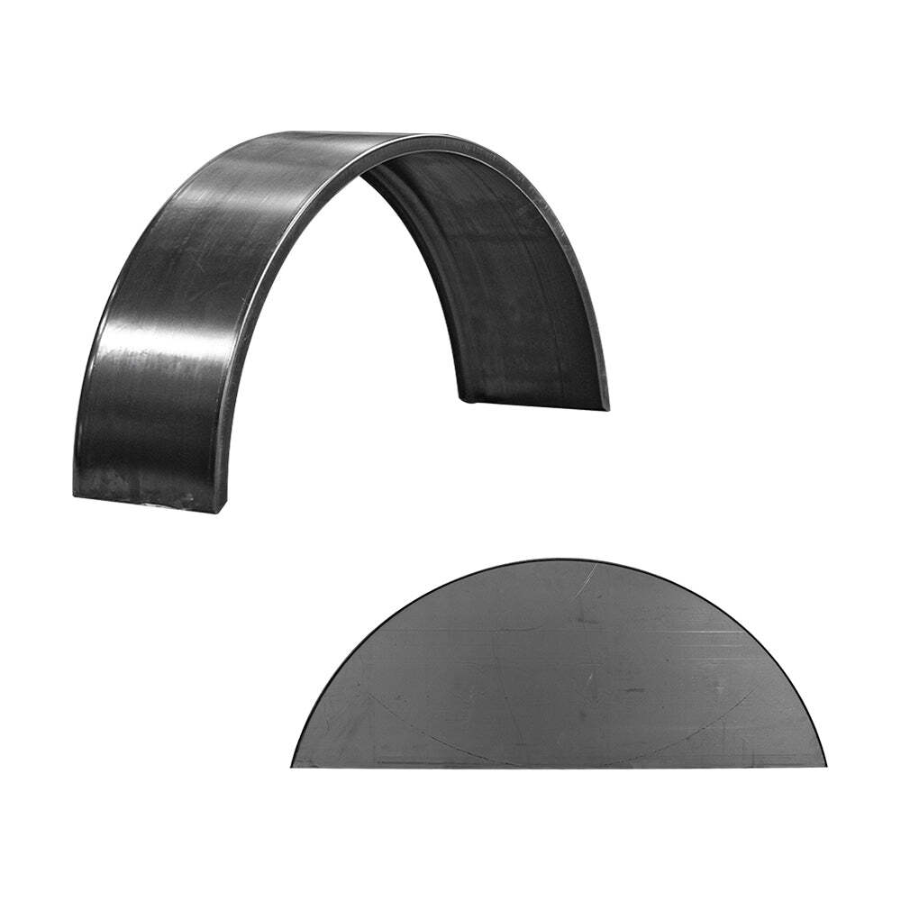Single Axle 9x32 Smooth Steel Rolled Fender Kit