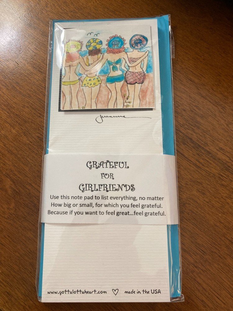 NEW "Grateful for Girlfriends" Notepad 3" x 7.5"
