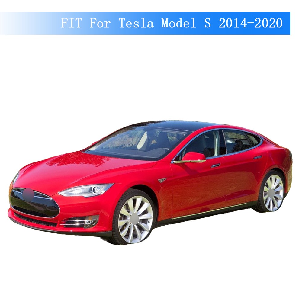 Matte Black Chrome Delete Window Trims For Tesla Model S 2014-2020