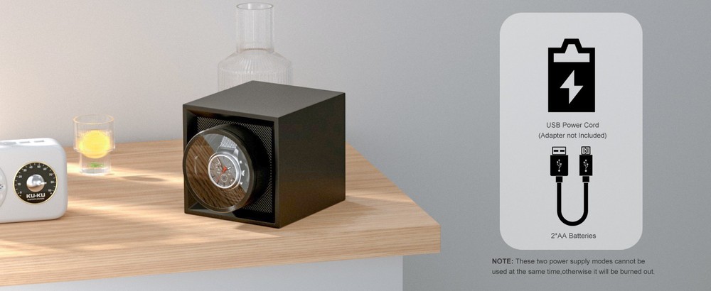 Automatic Single Watch Winder Box Display Storage Case with Dustproof Cover Gift