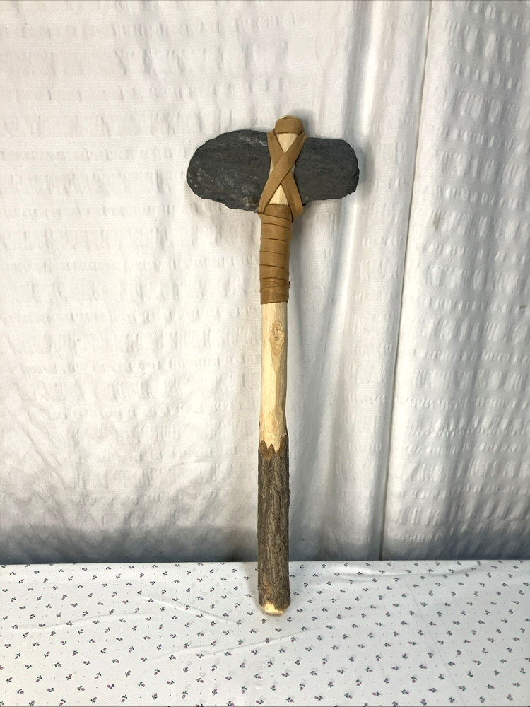 Handmade Tomahawk Stone Wood 15”