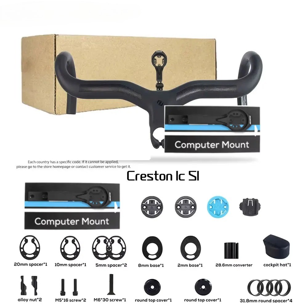 Carbon Road Bicycle Integrated Handlebar Internal Routing Di2 Matte with Mount