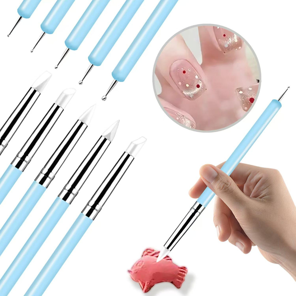 10 Pcs Silicone Clay Sculpting Tools Set, Double-Ended Dotting Tools & Silicone