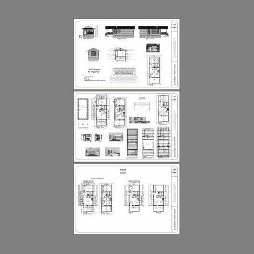14x28 Tiny House -- 391 sq ft -- PDF FloorPlan -- Model 3A