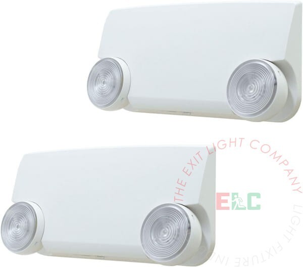 LFI Lights |  Compact Emergency Light | Adjustable Heads | EL-CX-W-BB-2 (2 Pack)