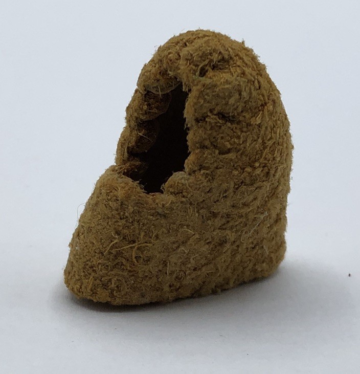 Antique Primitive Leather ￼Sewing Thimble, Vintage Finger Guard