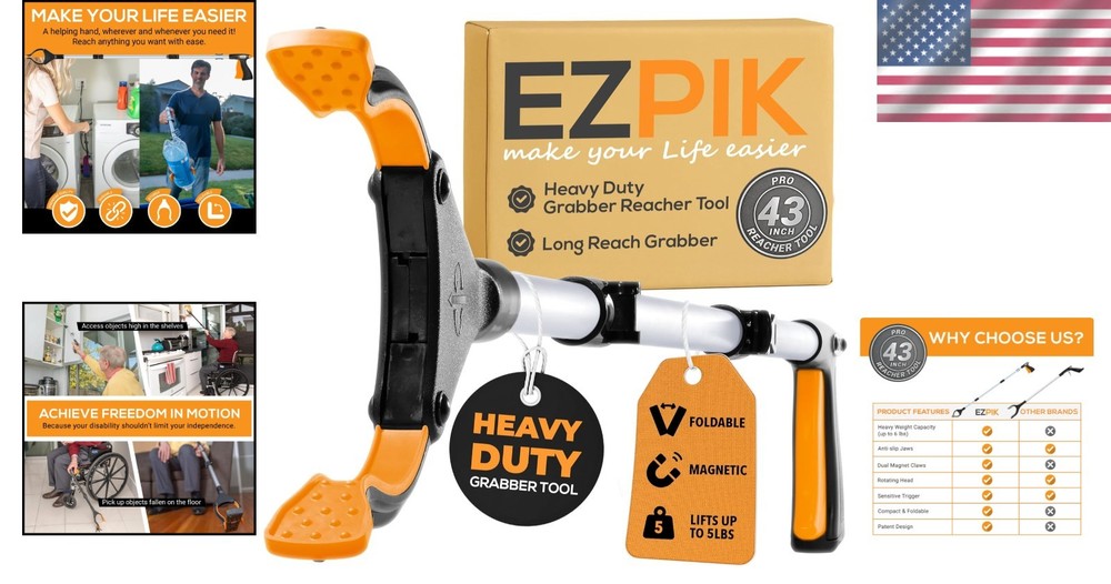 Portable Grabber Stick for Elderly Assistance