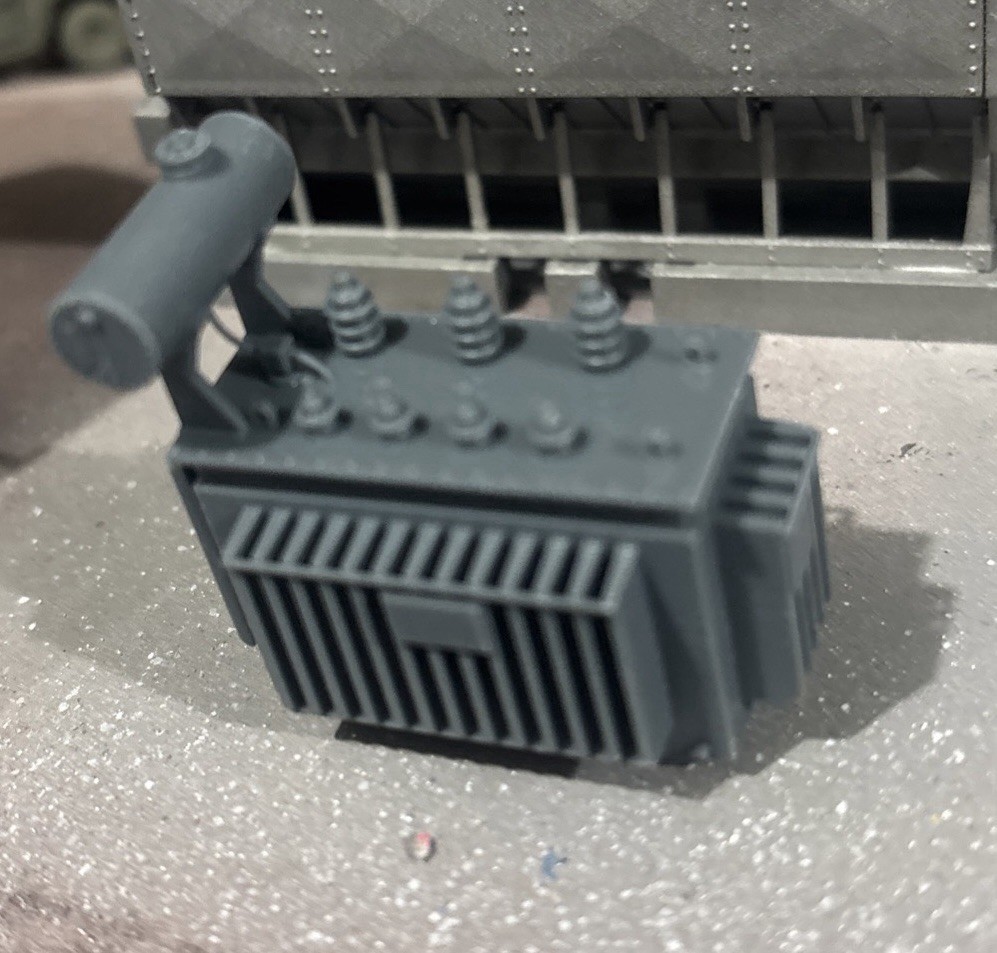 HO scale Medium Transformer W/Oil Tank By Focus Creative Studio ￼