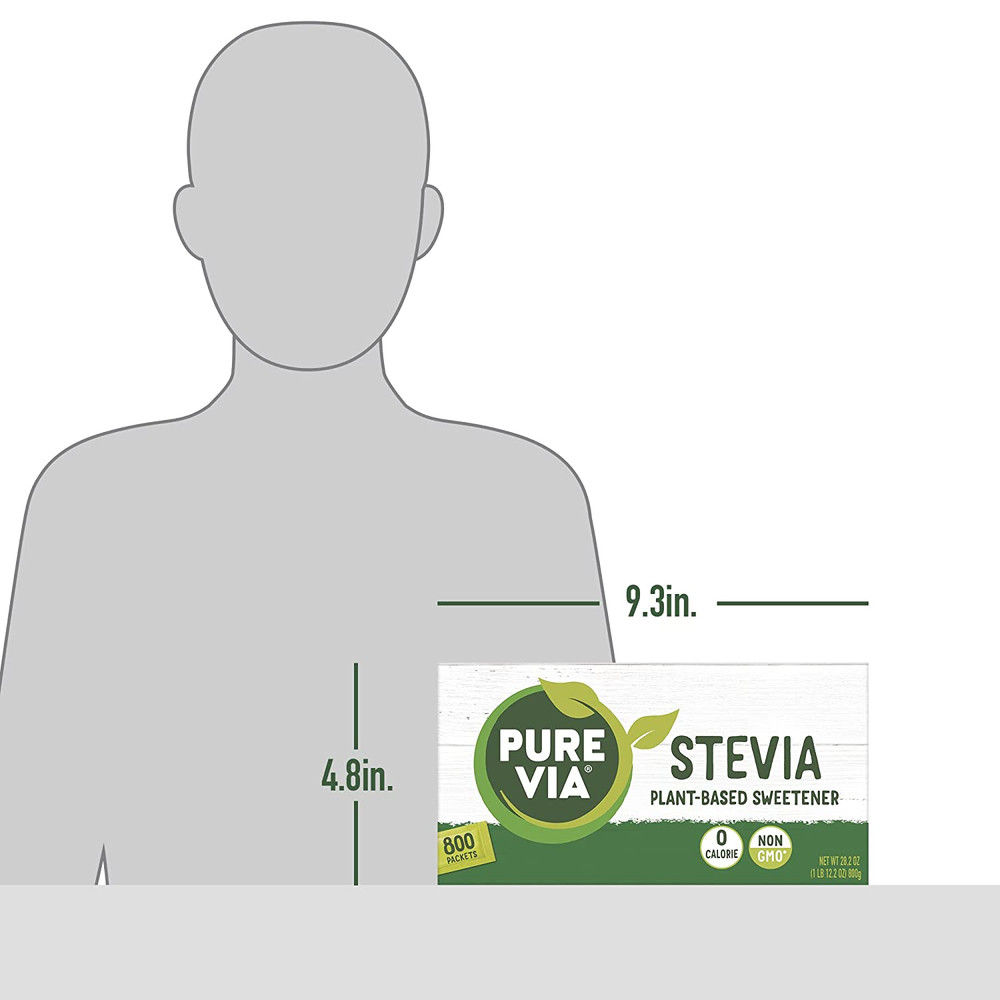 Stevia Plant-Based Zero Calorie Sweetener Packets (800 ct.)